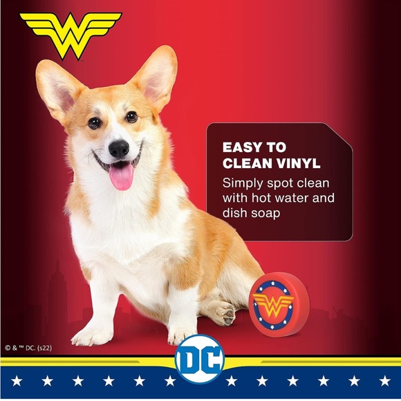 DC Comics for Pets Wonder Woman Star Logo Vinyl Dog Toy - Picture 5 of 5